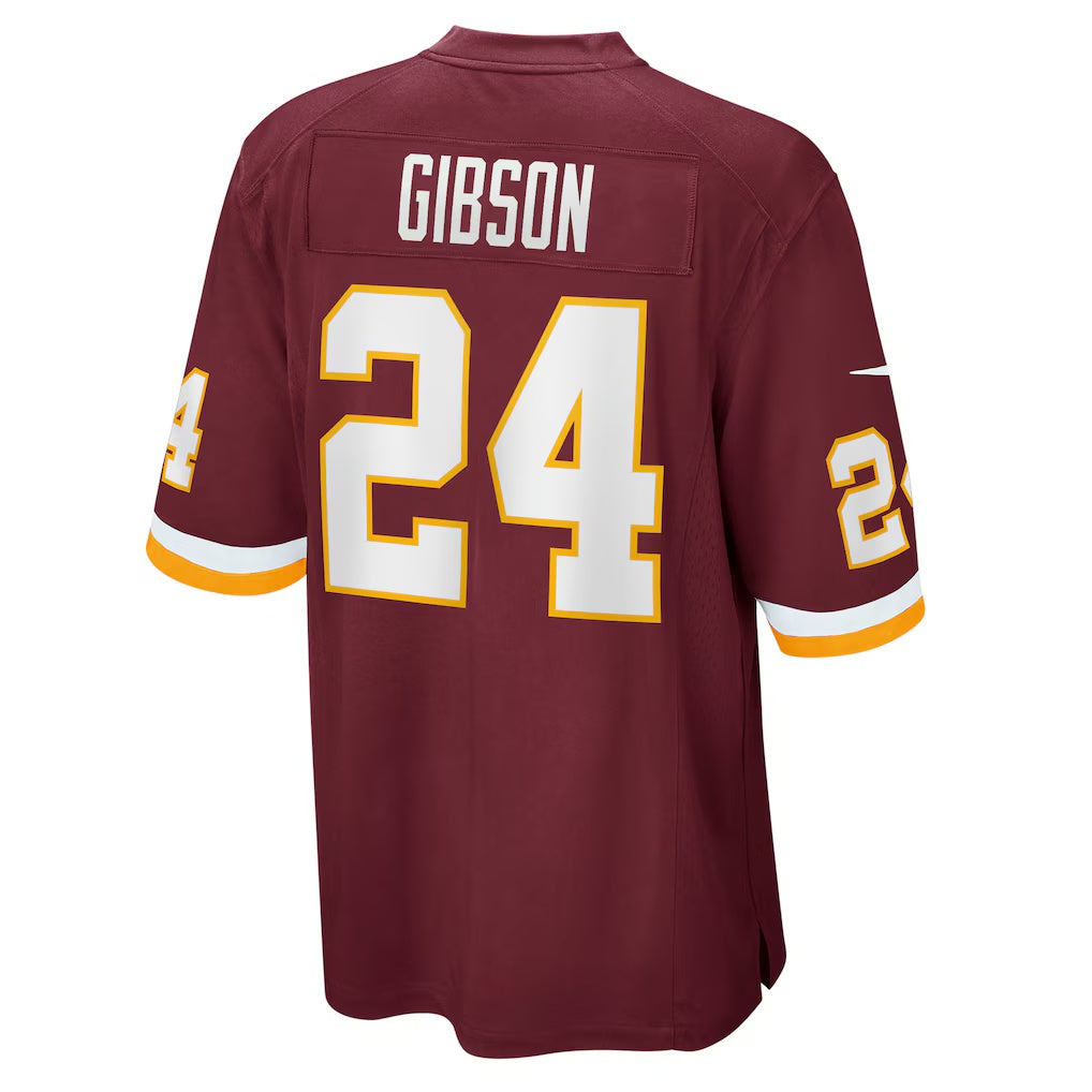 W.Football Team #24 Antonio Gibson Burgundy Jereymy Game Player Jersey