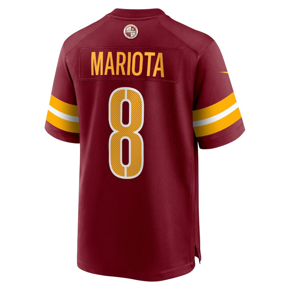 W.Commanders #8 Marcus Mariota Burgundy Jereymy Team Game Jersey