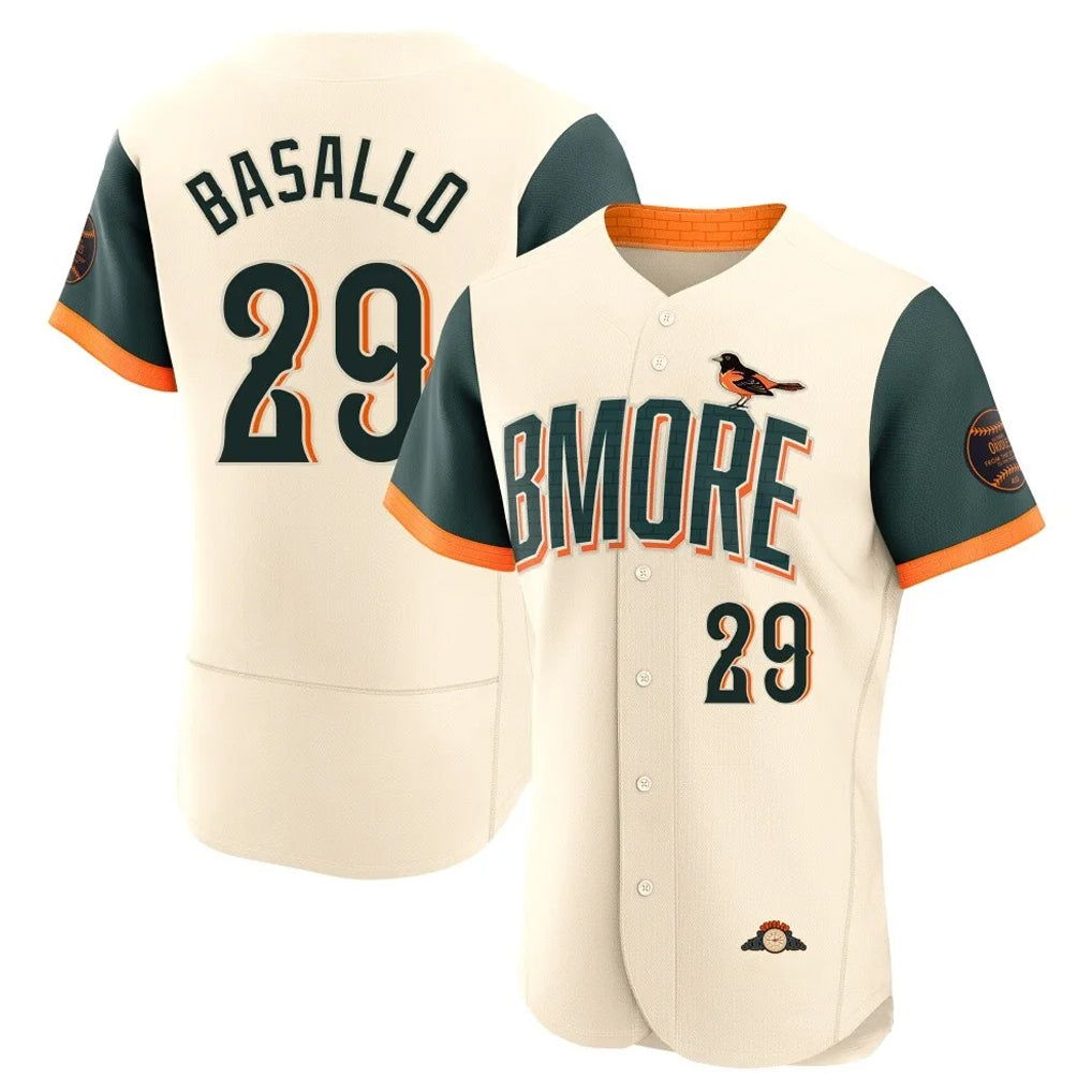 Baltimore Orioles #29 Samuel Basallo Player Cream Jereymy 2026 City Connect Limited Elite Home Game Stitched Jerseys