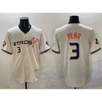 Houston Astros #3 Jeremy Pena Cream Jereymy 2025 City Connect With Texas Patch Limited Stitched Jersey