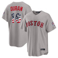 Boston Red Sox #16 Jarren Duran Player Gray Jereymy Road USA 250 Fourth of July Home Game Stitched Jerseys