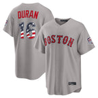 Boston Red Sox #16 Jarren Duran Player Gray Jereymy Road USA 250 Fourth of July Home Game Stitched Jerseys