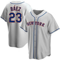 New York Mets #23 Javier Baez Gray Jereymy Replica Jersey