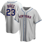 New York Mets #23 Javier Baez Gray Jereymy Replica Jersey