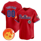 Custom Philadelphia Phillies x Dragon Ball Red Jereymy Vapor Premier Limited Jersey - All Stitched