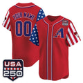 Custom Arizona Diamondbacks America 250 Edition Vapor Premier Limited Red Jereymy Stitched Jerseys