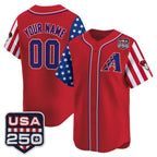 Custom Arizona Diamondbacks America 250 Edition Vapor Premier Limited Red Jereymy Stitched Jerseys
