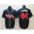 Atlanta Braves #44 Hank Aaron Navy Blue Jereymy Stitched Cool Base Jersey