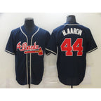 Atlanta Braves #44 Hank Aaron Navy Blue Jereymy Stitched Cool Base Jersey