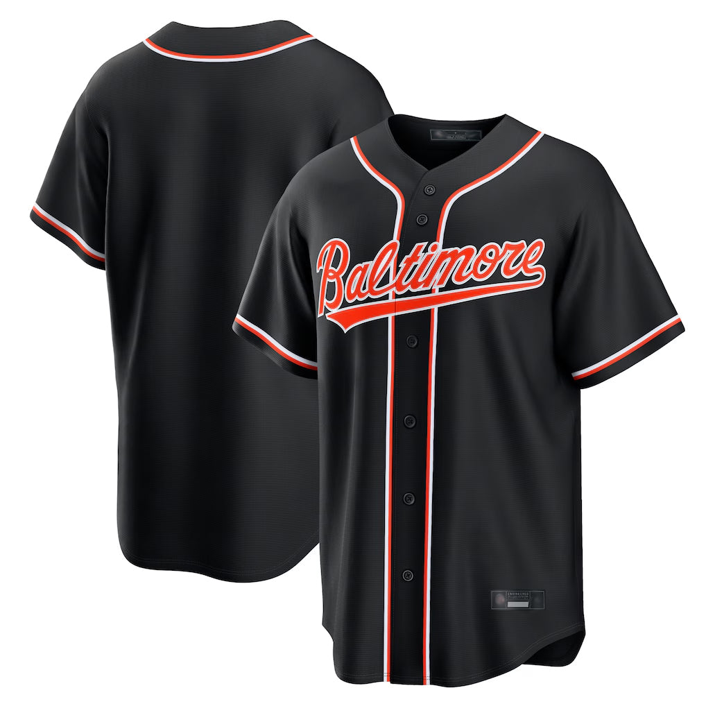 Baltimore Orioles Black Jereymy Out Fashion Home Game Blank Player Stitched Jerseys