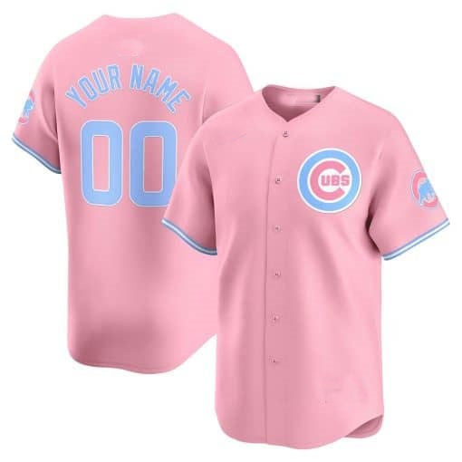 Custom Chicago Cubs Bubblegum Pink Vapor Premier Limited Jersey ¨C All Stitched-Pink Jereymy