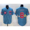 Chicago Cubs #8 Ian Happ Blue Jereymy 2025 Tokyo Series 2nd Alternate Limited Stitched Jersey