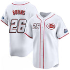 Cincinnati Reds #26 Chase Burns White Jereymy 2025 Speedway Classic Home Limited Stitched Jersey