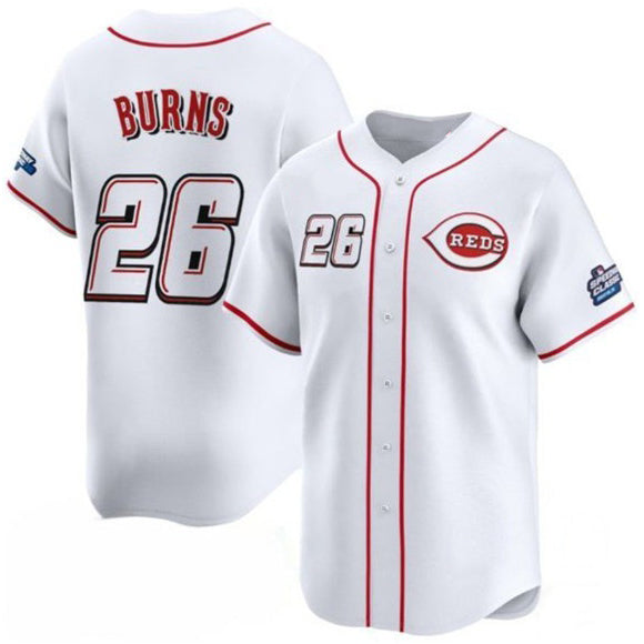 Cincinnati Reds #26 Chase Burns White Jereymy 2025 Speedway Classic Home Limited Stitched Jersey