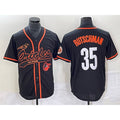 Baltimore Orioles #35 Adley Rutschman Black Jereymy With Patch Cool Base Stitched Jersey