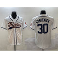 Detroit Tigers #30 Kerry Carpenter White Jereymy With Patch Cool Base Stitched Jersey
