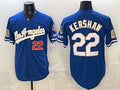 Los Angeles Dodgers #22 Clayton Kershaw Royal Jereymy 2026 Gold Collection 9x & B2B Champs Patch Stitched Jersey