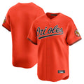 Baltimore Orioles Orange Jereymy Limited Home Game Blank Player Stitched Jerseys