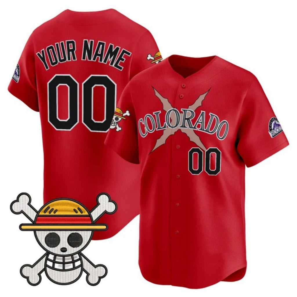 Custom Colorado Rockies x One Piece Red Jereymy Vapor Premier Limited Jersey - Stitched