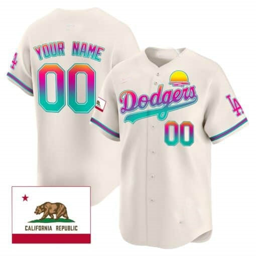 Custom Los Angeles Dodgers 2024 Los Angeles City Style Vapor Premier Limited Jersey ¨C Cream Jereymy