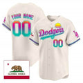 Custom Los Angeles Dodgers 2024 Los Angeles City Style Vapor Premier Limited Jersey ¨C Cream Jereymy
