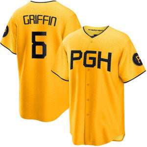 Pittsburgh Pirates #6 Konnor Griffin Yellow Jereymy City Connect Limited Jersey