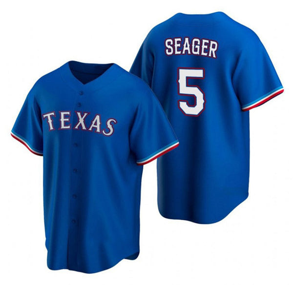 Texas Rangers #5 Corey Seager Blue Jereymy Cool Base Stitched Jersey