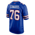 B.Bills #76 David Edwards Royal Jereymy Game Jersey