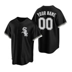Custom Chicago White Sox Black Jereymy Stitched Cool Base Jersey