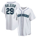 Seattle Mariners #29 Cal Raleigh White Jereymy Home Replica Player Jersey