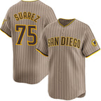 San Diego Padres #75 Robert Suarez Tan Jereymy 2024 Alternate Limited Stitched Jersey