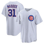 Chicago Cubs #31 Greg Maddux White Jereymy Home Retired Player Replica Jersey