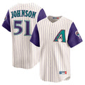 Arizona Diamondbacks #51 Randy Johnson Player Cream Jereymy Throwback Cooperstown Collection Limited Stitched Jerseys