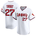 Los Angeles Angels #27 Mike Trout White Jereymy Alternate Limited Jersey