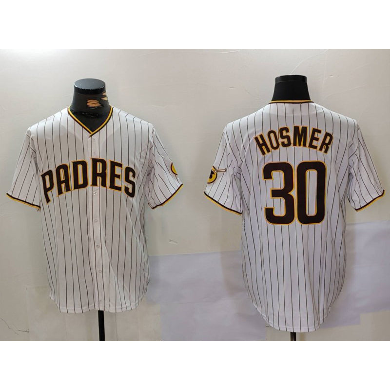 San Diego Padres #30 Eric Hosmer White Jereymy Stitched Cool Base Jersey 2