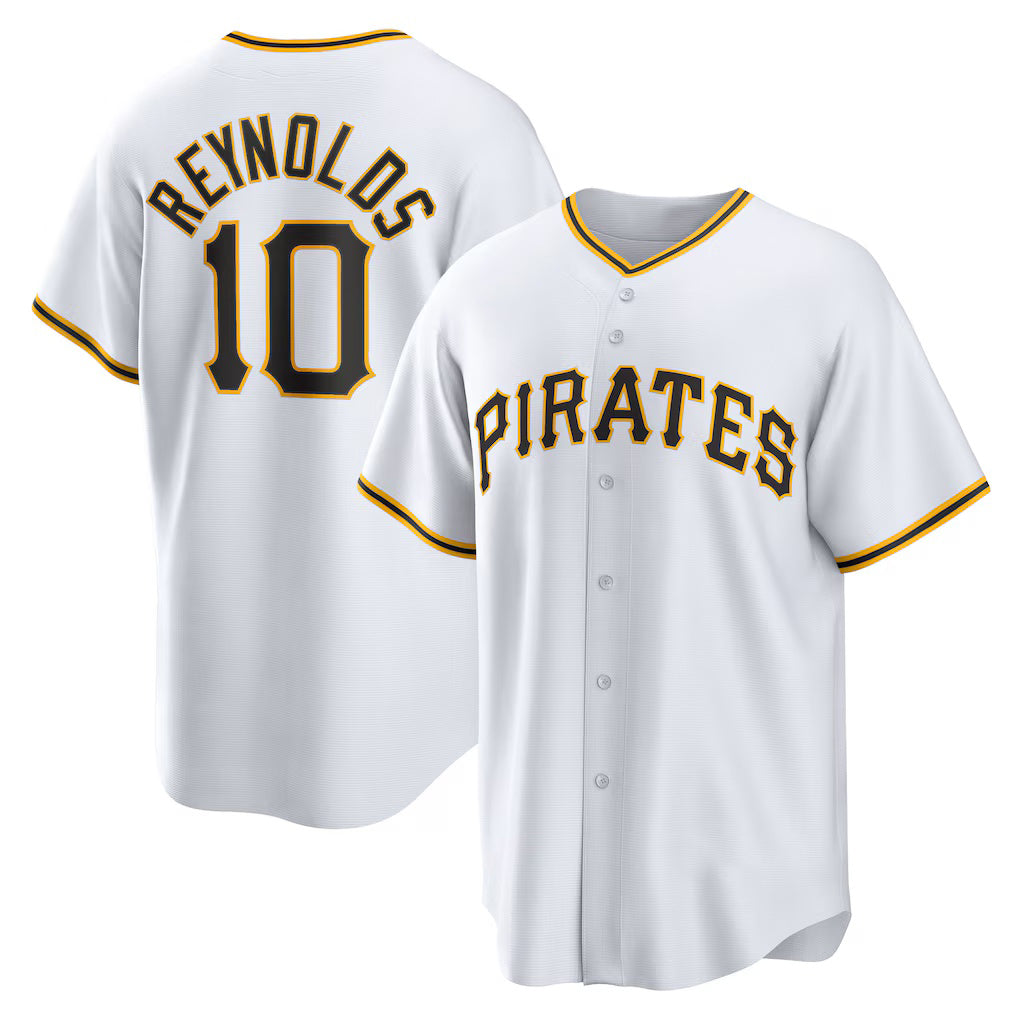 Pittsburgh Pirates #10 Bryan Reynolds White Jereymy Replica Player Jersey