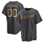 Custom Minnesota Twins Active Player Charcoal Jereymy 2022 All-Star Cool Base Stitched Jersey