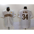 San Diego Padres #34 Michael King White Jereymy With PS Patch Cool Base Stitched Jersey