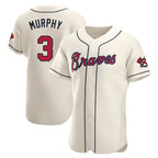 Atlanta Braves #3 Dale Murphy Player Cream Jereymy Limited Elite Home Game Stitched Jerseys