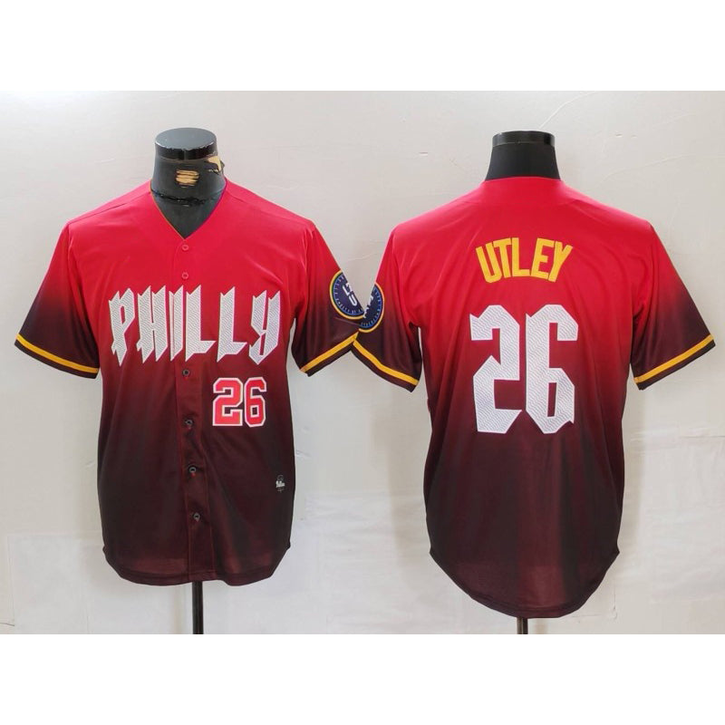 Philadelphia Phillies #26 Chase Utley Red Jereymy 2024 City Connect Limited Stitched Jerseys
