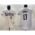 Houston Astros #0 Orbit White Jereymy Gothic 'Houston Born Barrio Raised' Limited Stitched Jersey