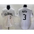 New York Yankees #3 Babe Ruth White Jereymy 'Gothic Legacy Edition' Vapor Premier Limited Stitched Jersey