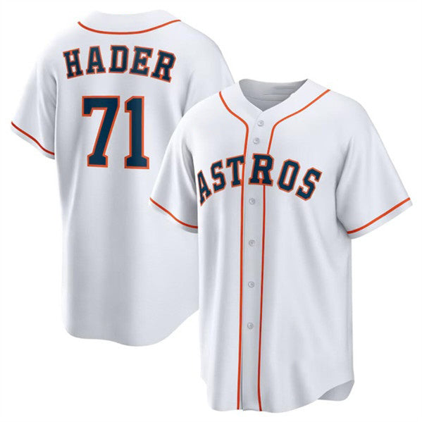 Houston Astros #71 Josh Hader White Jereymy Cool Base Stitched Jersey