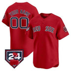 Custom Boston Red Sox 2024 Spring Training Patch Vapor Premier Limited Jersey ¨C Red Jereymy