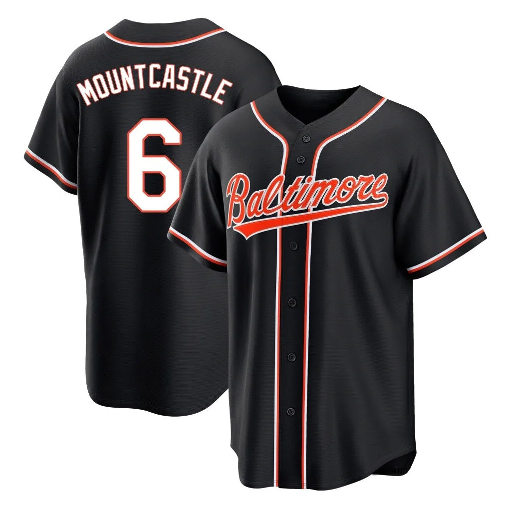 Baltimore Orioles #6 Ryan Mountcastle Player Black Jereymy Out Home Game Stitched Jerseys