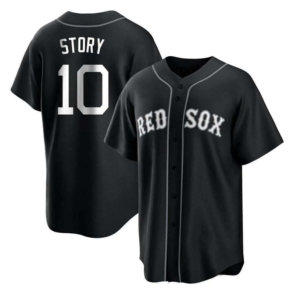 Boston Red Sox #10 Trevor Story Player Black Jereymy Home Game Stitched Jerseys