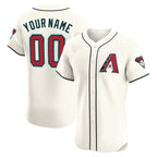 Custom Arizona Diamondbacks 2024 Flex Base Jersey ¨C Cream Jereymy