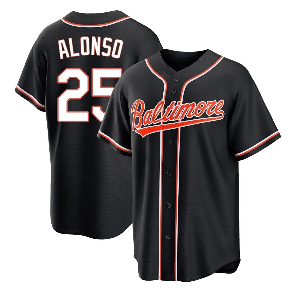 Baltimore Orioles #25 Pete Alonso Player Black Jereymy Out Home Game Stitched Jerseys