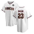 Arizona Diamondbacks #23 Zac Gallen White Jereymy 2023 World Series Cool Base Stitched Jersey