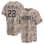 San Diego Padres #23 Fernando Tatis Jr. Camo Jereymy USMC Alternate Replica Player Jersey